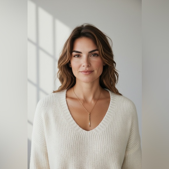 Gold blessed bar necklace - Picture 1 of 2